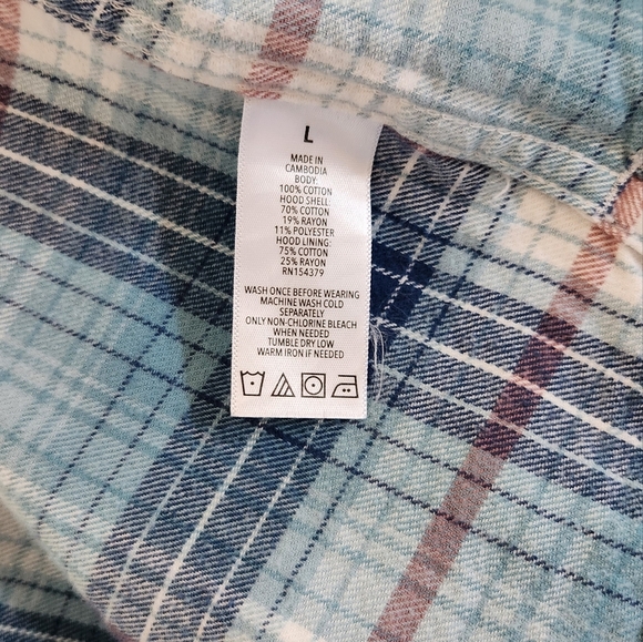 Aeropostle Mens Flannel Hoodie, Size Large, Pre-owned excellent condition - Picture 3 of 16